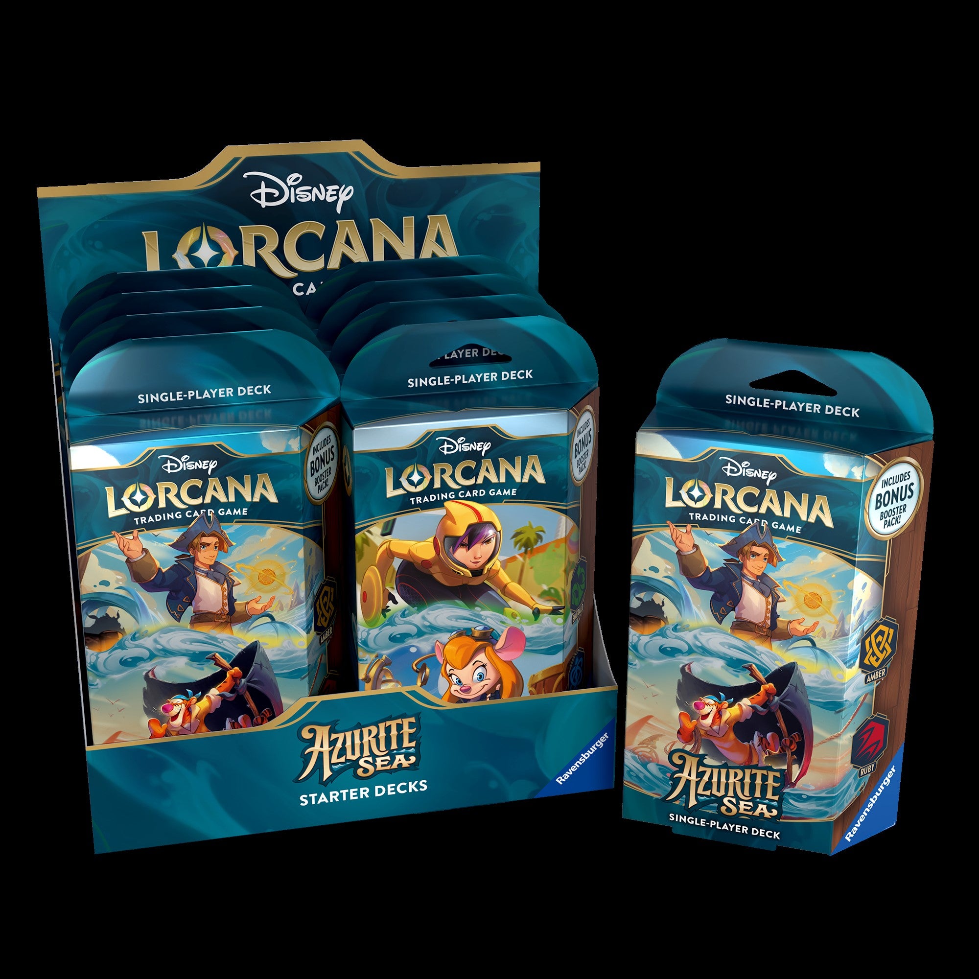 fabled lorcana starter deck Lorcana - Azurite Sea Starter Deck (Emerald/Sapphire) main image 1