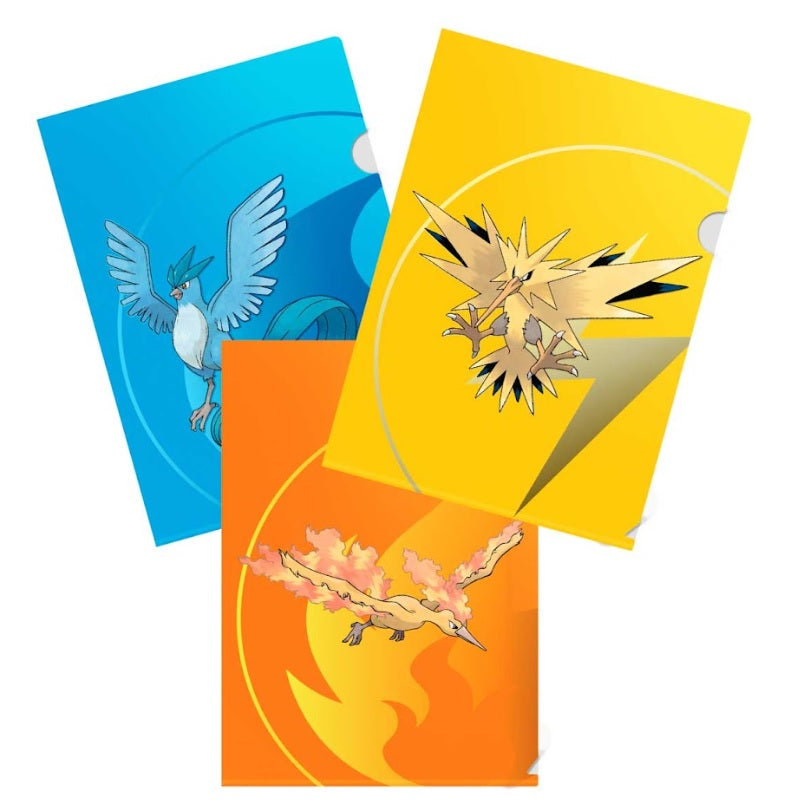 Pokemon TCG: 3-Pack Tournament Folios featuring Zapdos Moltres and Articuno