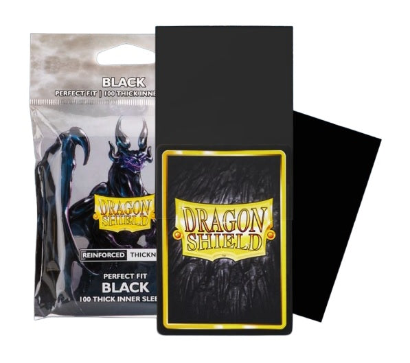 Dragon Shield - Inner Sleeves - Perfect Fit Thick - Black Dragon Shield - Inner Sleeves - Perfect Fit Thick - Black