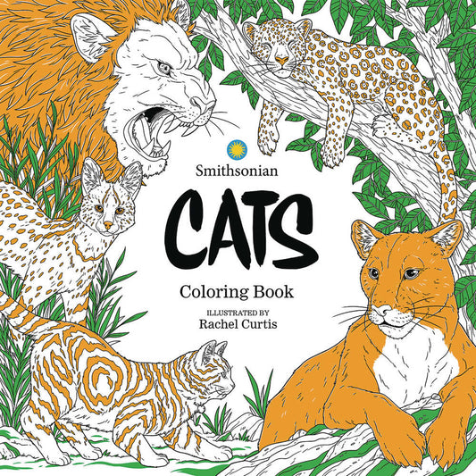 Cats A Smithsonian Coloring Book Softcover (Mature)