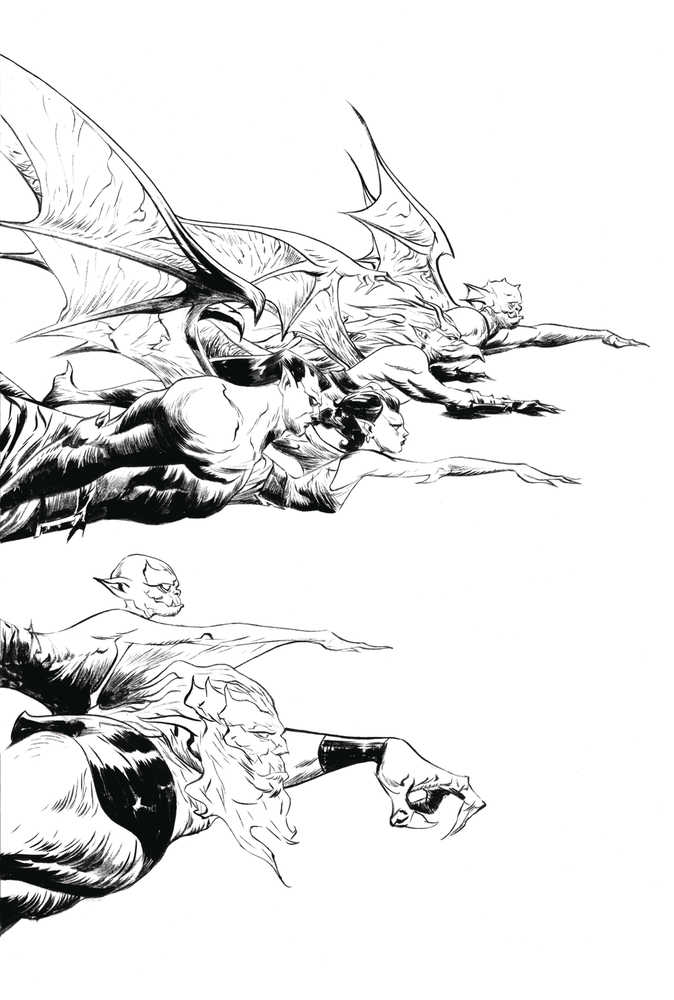 Gargoyles Quest #1 Lee Line Art Virgin De Exclusive Variant