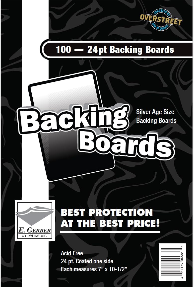 E. Gerber Silver Age Comics Backing Boards Acid Free 24 PT. - 100 CT
