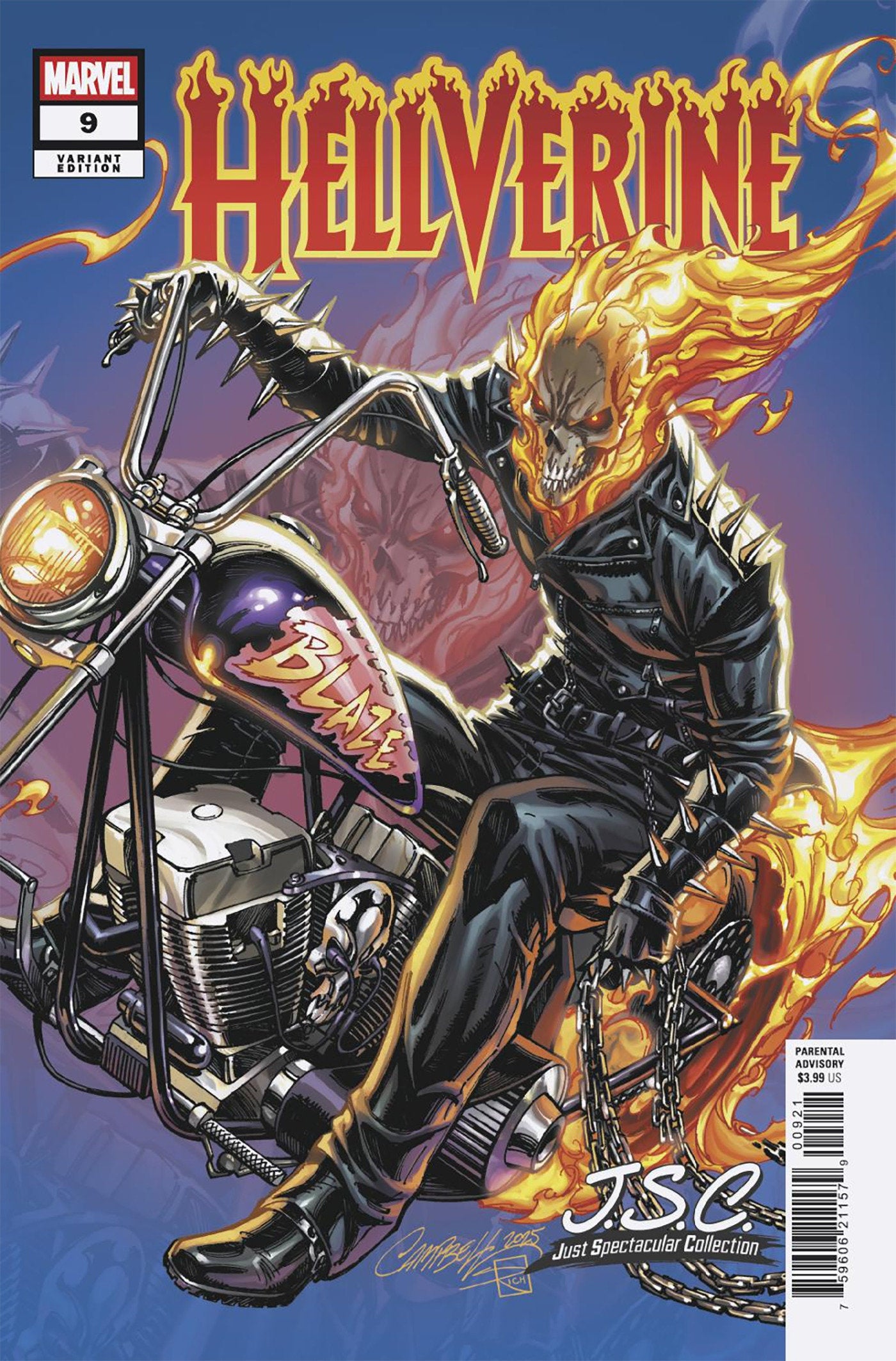 アメコミリーフ　Hellverine #9 CGC 9.8 Hellverine #9 J. Scott Campbell Just Spectacular Collection