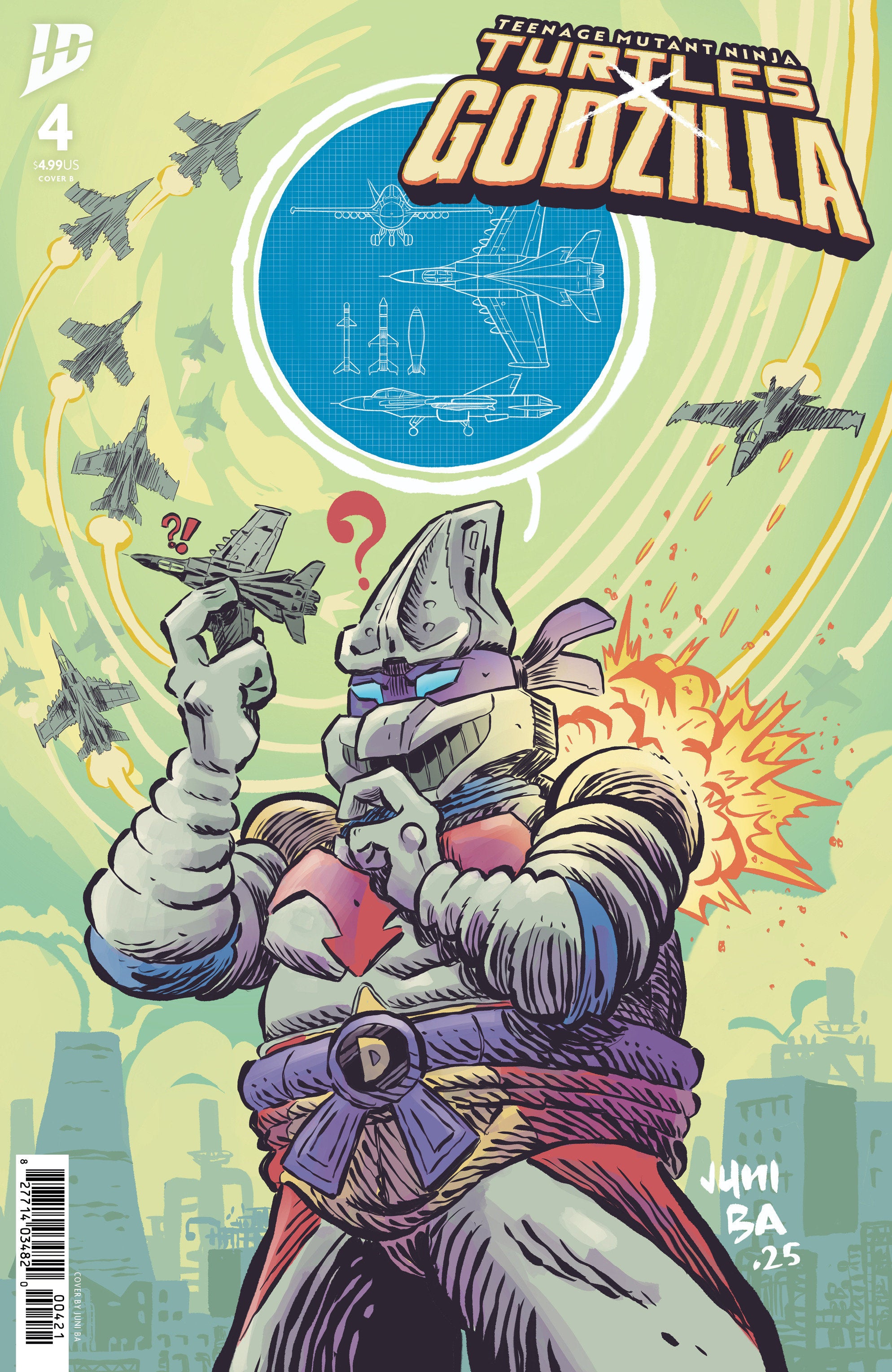 Teenage Mutant Ninja Turtles X Godzilla #4 Variant B (Ba