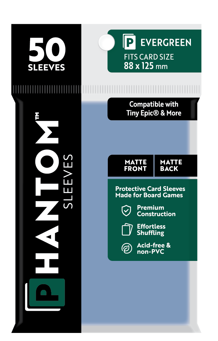 Phantom Sleeves: Evergreen Size (88mm x 125mm) - Matte/Matte (50)