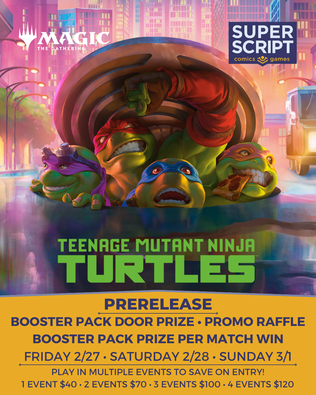 MTG Prerelease Event Entry - Teenage Mutant Ninja Turtles