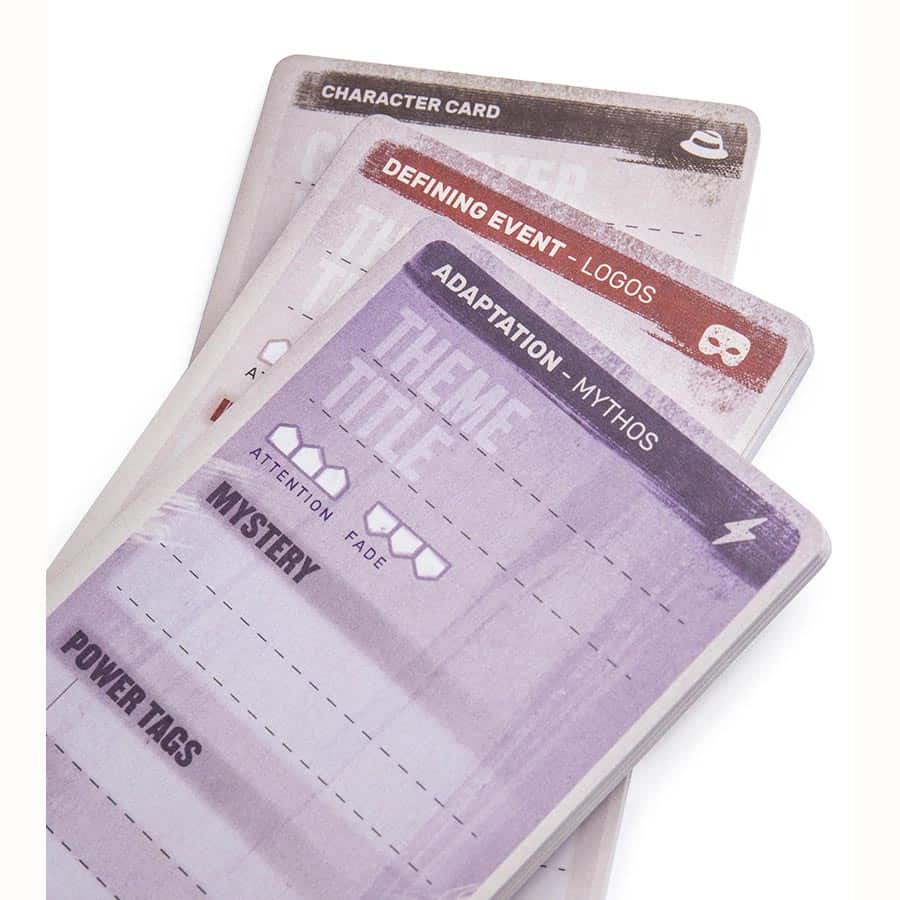 CITY OF MIST (RPG): CHARACTER AND THEME CARDS