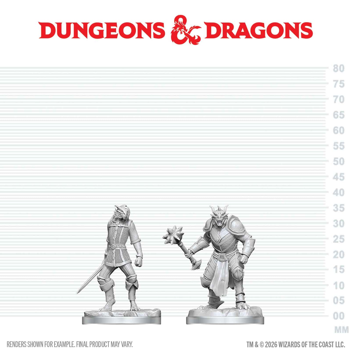D&D Nolzur's Marvelous Unpainted Miniatures: Dragonborn Paladin & Dragonborn Squire