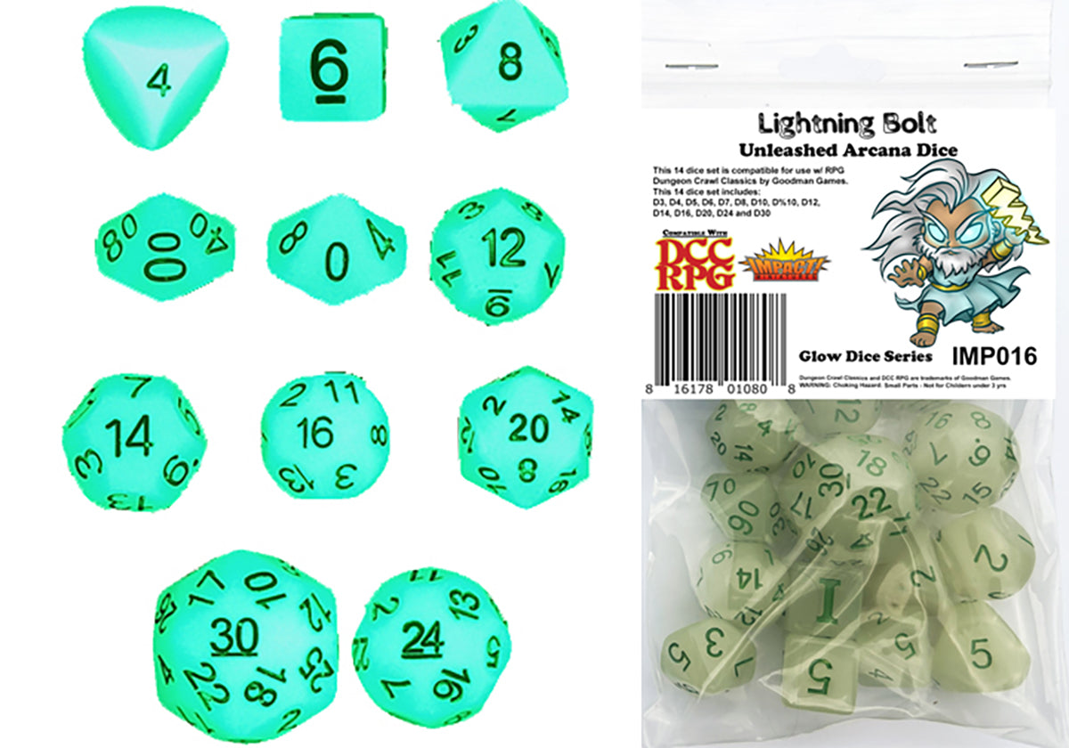DCC 14 Dice Set: Lightning Bolt