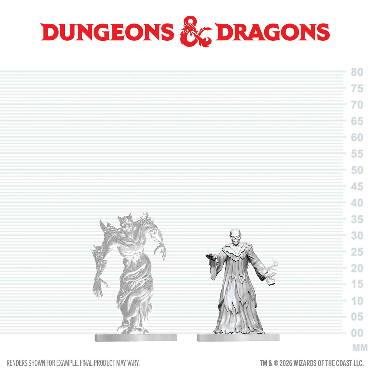 D&D Nolzur's Marvelous Unpainted Miniatures: Ghast Gravecaller & Wraith