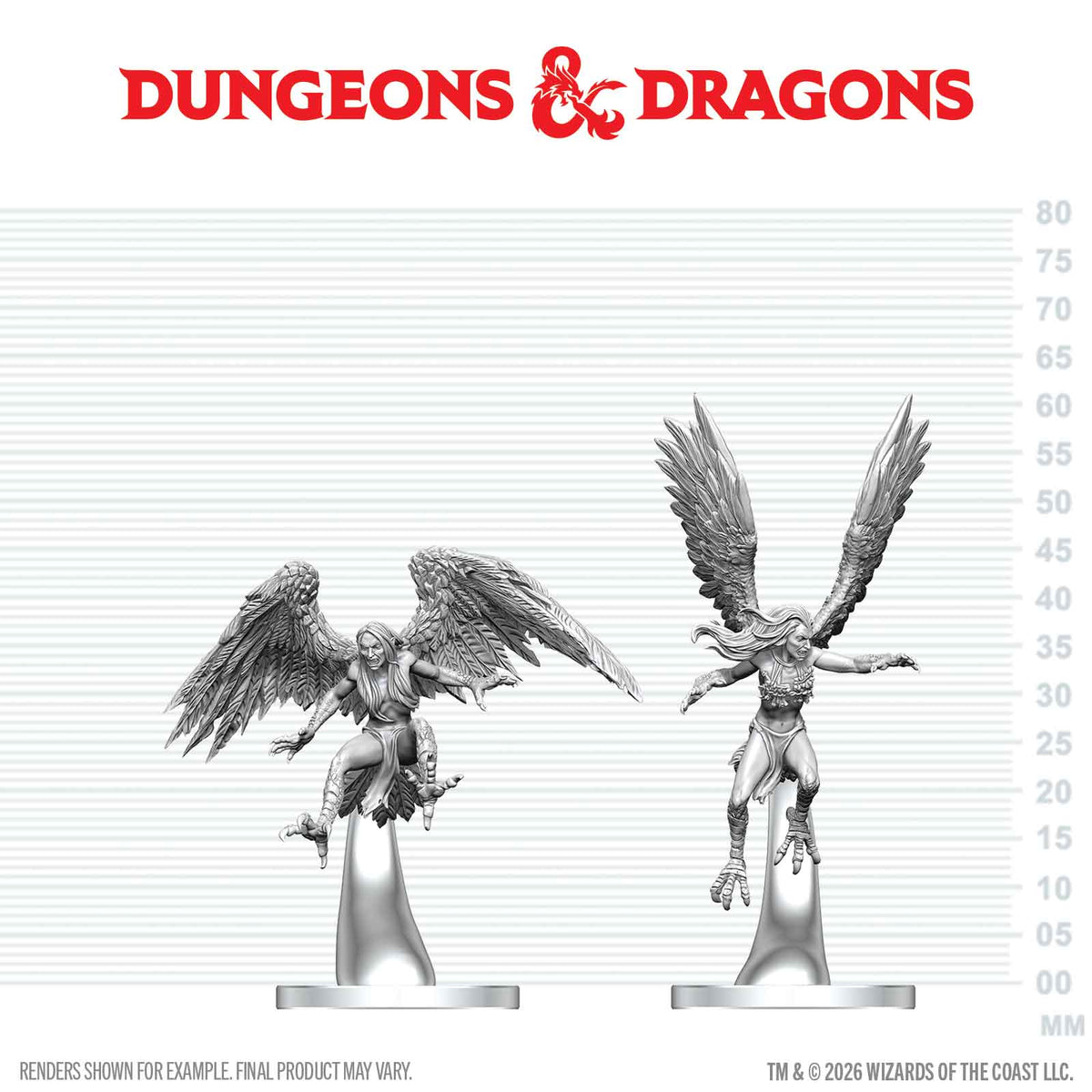 D&D Nolzur's Marvelous Unpainted Miniatures: Harpies