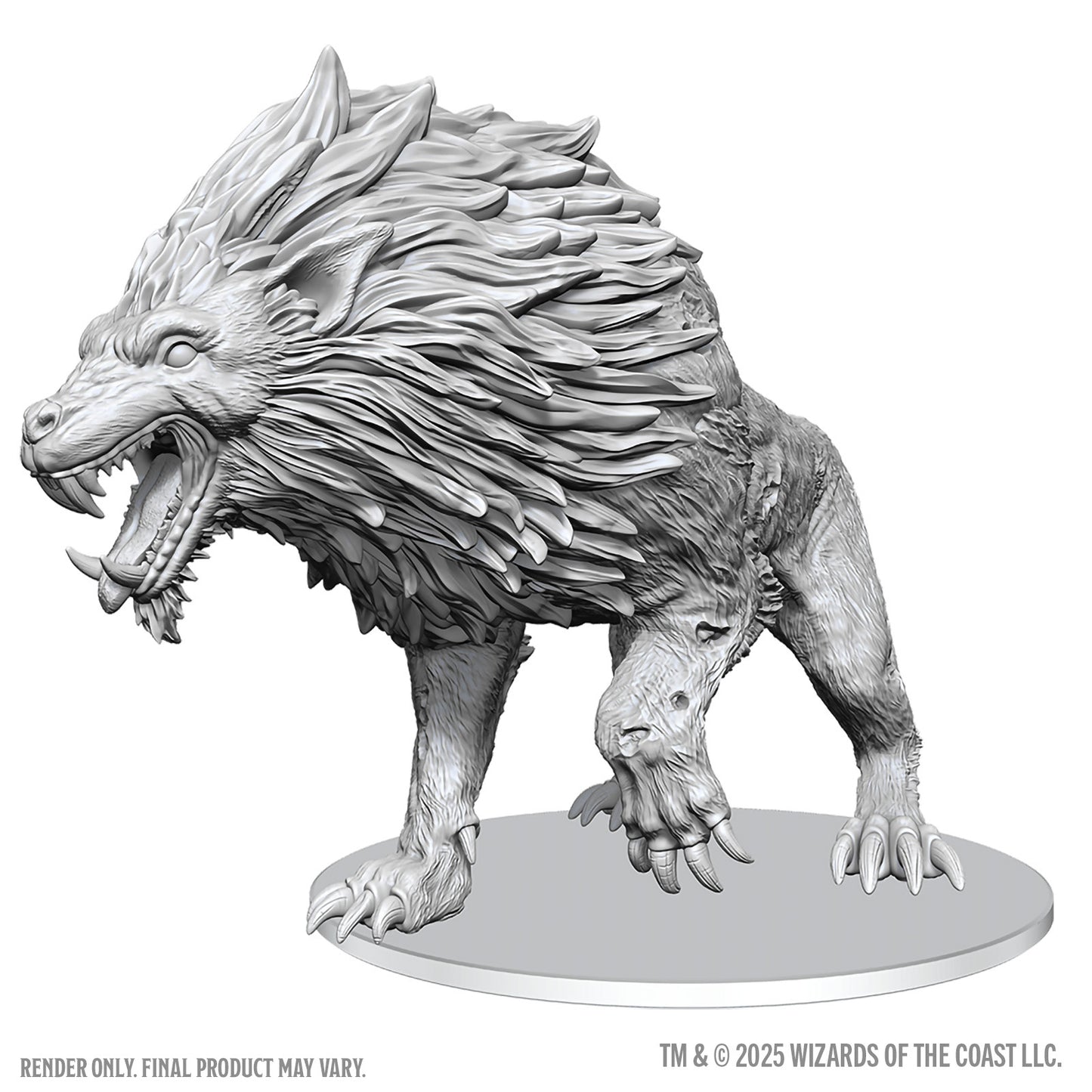 D&D Unpainted Minis Dire Worg
