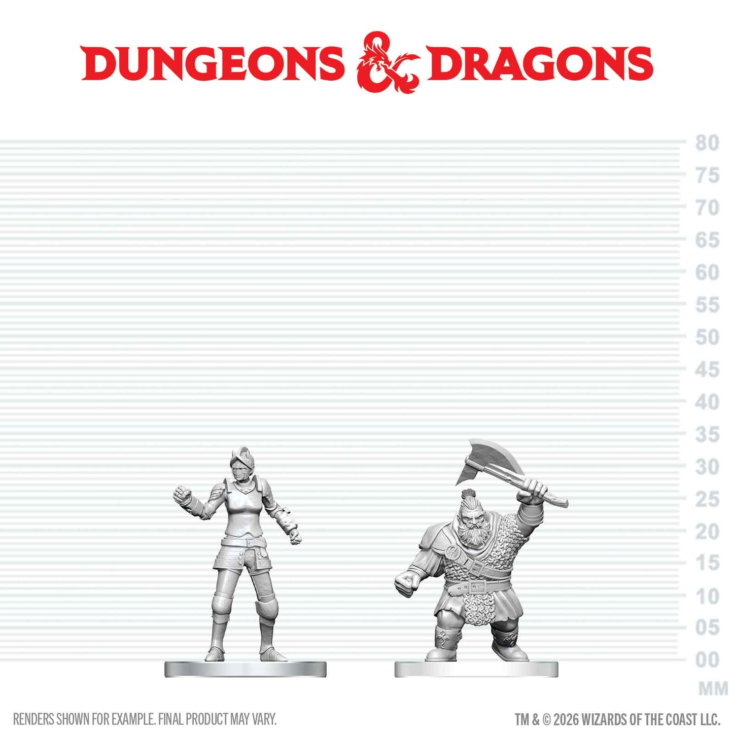 D&D Nolzur's Marvelous Unpainted Miniatures: W29 Cultist Of Bane & Dwarf Zhentilar Soldier
