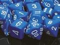 Dice Polyhedral: Opaque: Blue/White