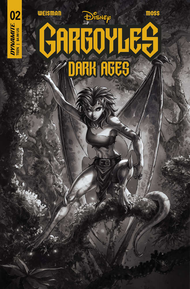 Gargoyles Dark Ages #2 Cover I 15 Copy Variant Edition Quah Black & White