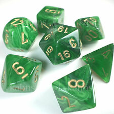 Dice Polyhedral: Vortex: Green/Gold