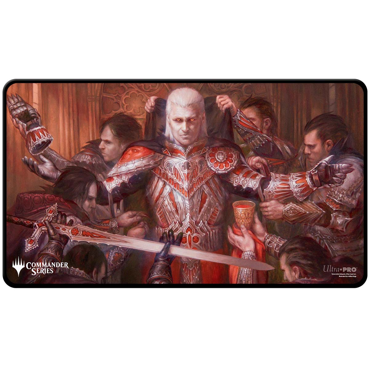 Magic the Gathering CCG: Commander Series - Release 3 - Enemy Color - Q3 2024 Black Stitched Playmat Edgar - Fan Vote