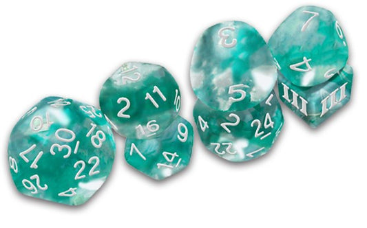 DCC Dice: Thracian Azure Swirl Dice (7 dice set)