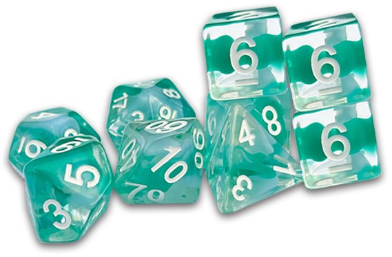 DCC Dice: Thracian Azure Swirl Dice (9 dice set)