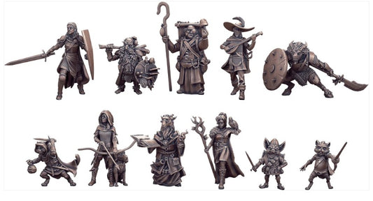 Dolmenwood RPG: Miniatures - Player Kindred 11 Piece Set