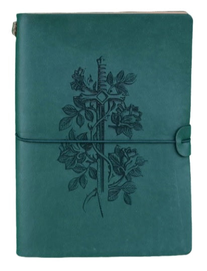 RPG Character Journal: Green - Sword and Rose