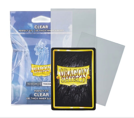 Dragon Shields Perfect Fit: (100) Thick Inner Sleeves - Standard Size - Clear