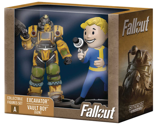 Fallout Excavator & Vault Boy (Gun) 3in Figure 2pkdeathclaw Baf