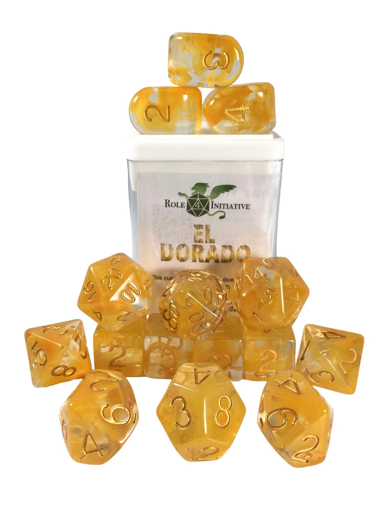 Role 4 Initiative Set of 15 dice w/ Arch'd4: Diffusion El Dorado