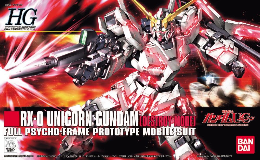 Gunpla: 1/144 HGUC RX-0 UNICORN GUNDAM (DESTROY MODE) HGUC