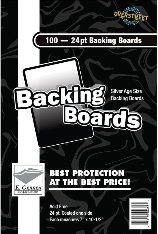 E. Gerber Silver Age Comics Backing Boards Acid Free 24 PT. - 100 CT