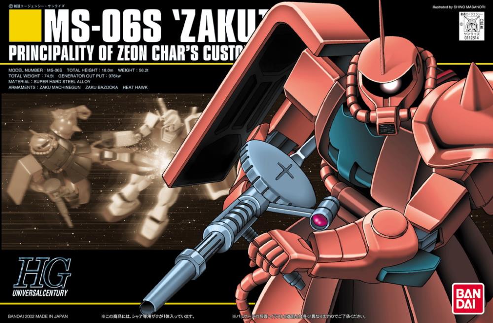 Gunpla: HGUC 1/144 MS Gundam: MS-06S Zaku II