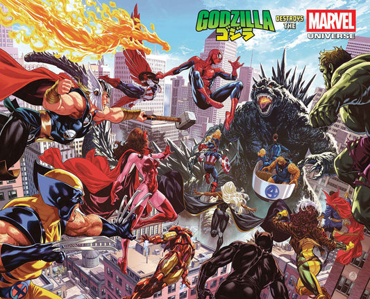 Godzila Destroys The Marvel Universe #1 Poster