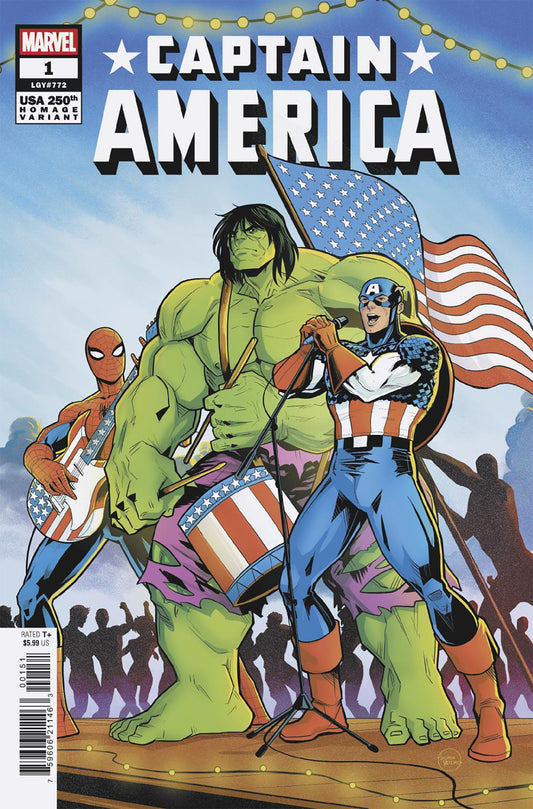 Captain America #1 Luciano Vecchio 250th Homage Variant