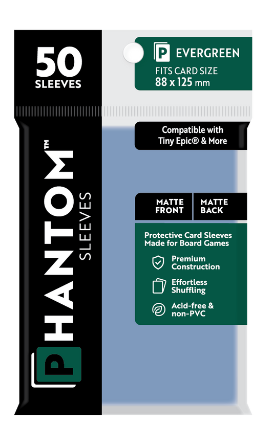 Phantom Sleeves: Evergreen Size (88mm x 125mm) - Matte/Matte (50)