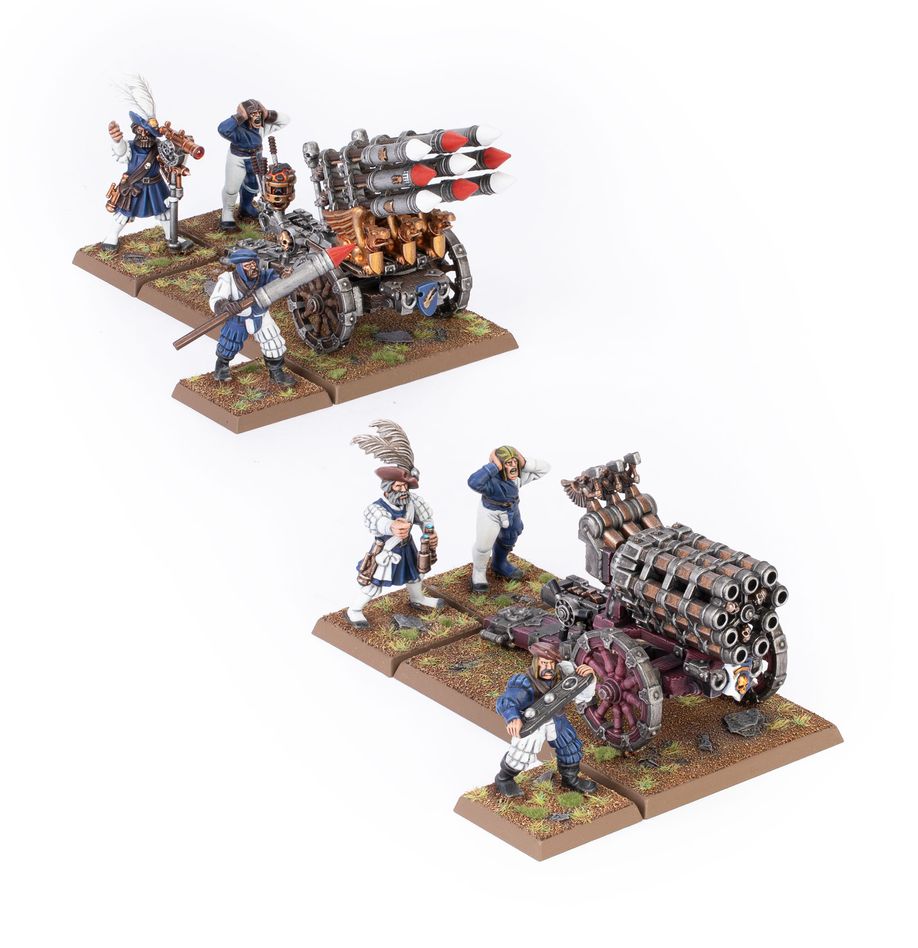 Warhammer The Old World: Empire of Man: Helblaster Volley Gun & Helstorm Rocket Battery