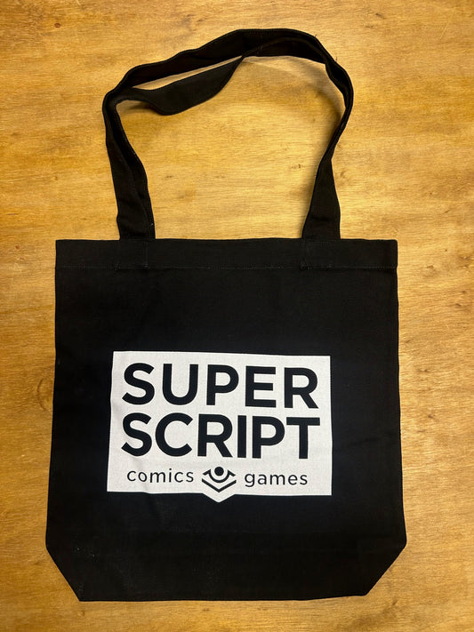 Large Canvas Bag: Logo Black