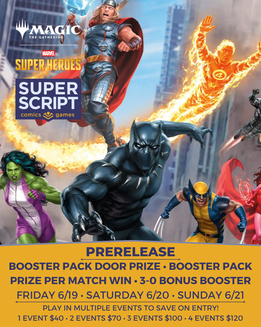 MTG Marvel Super Heroes Prerelease