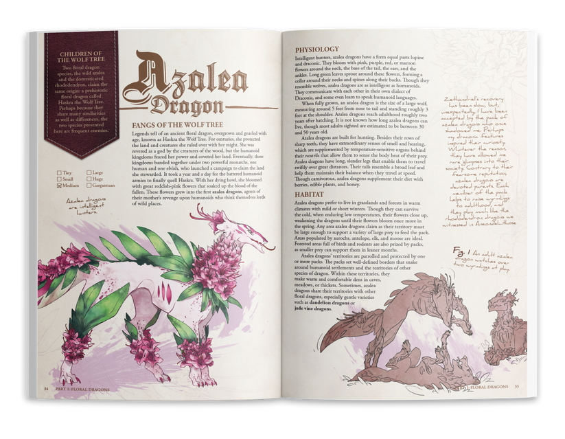 The Field Guide to Floral Dragons (5E D&D): Hardcover Book