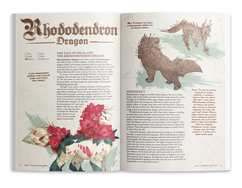 The Field Guide to Floral Dragons (5E D&D): Hardcover Book