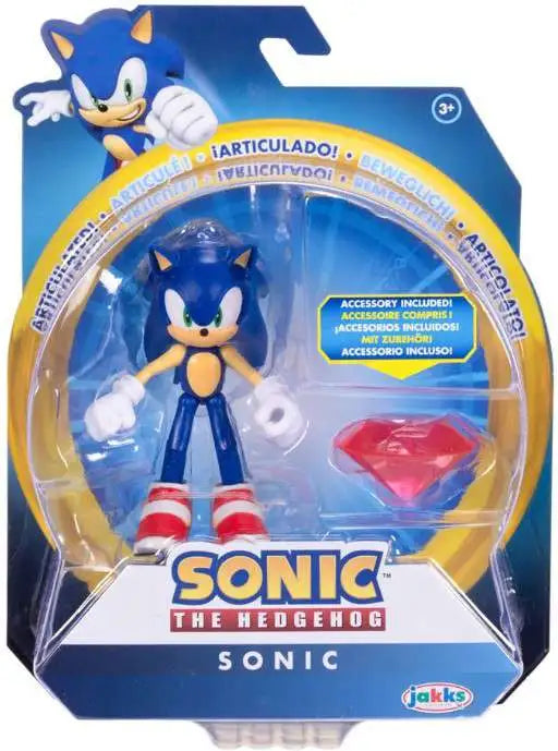 Sonic The Hedgehog Wave 20 Sonic Action Figure [Modern, Grind Shoes & Red Chaos Emerald]