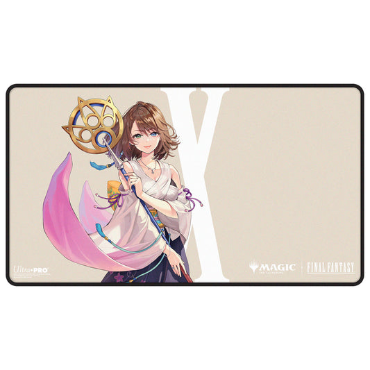 Ultra Pro: Magic: The Gathering Final Fantasy Yuna, Grand Summoner Black-stitched Playmat