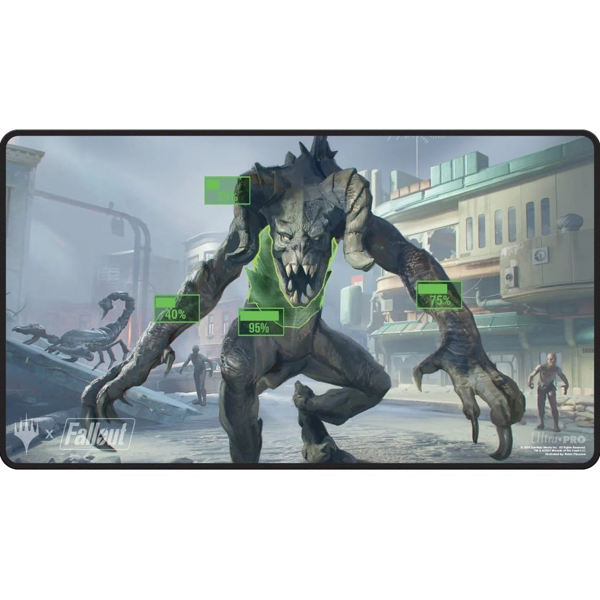 Magic the Gathering CCG: Fallout Black Stitched Playmat W