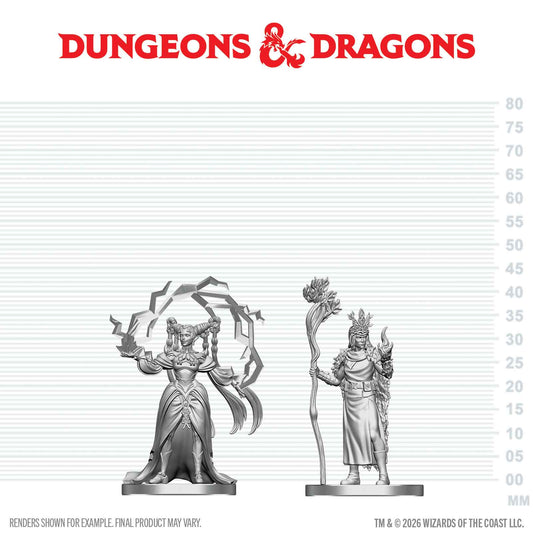 D&D Nolzur's Marvelous Unpainted Miniatures: W29 Human Druid & Elf Sorcerer