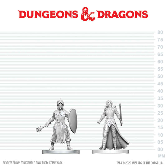 D&D Nolzur's Marvelous Unpainted Miniatures: W29 Black Gauntlet & Zhentilar Paladin Of Bane