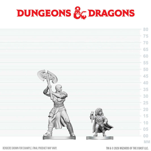 D&D Nolzur's Marvelous Unpainted Miniatures: W29 Goliath Barbarian & Halfling Rogue