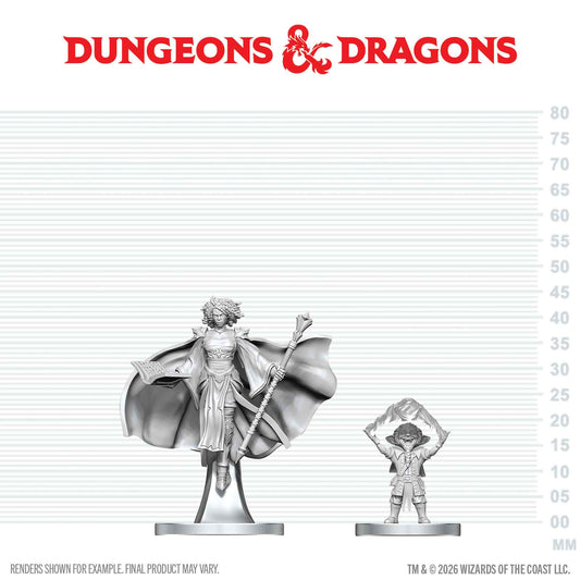 D&D Nolzur's Marvelous Unpainted Miniatures: W29 Gnome Warlock & Aasimar Wizard