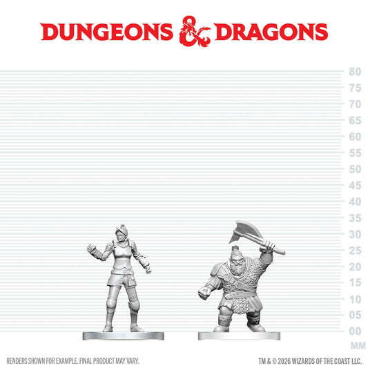 D&D Nolzur's Marvelous Unpainted Miniatures: W29 Cultist Of Bane & Dwarf Zhentilar Soldier