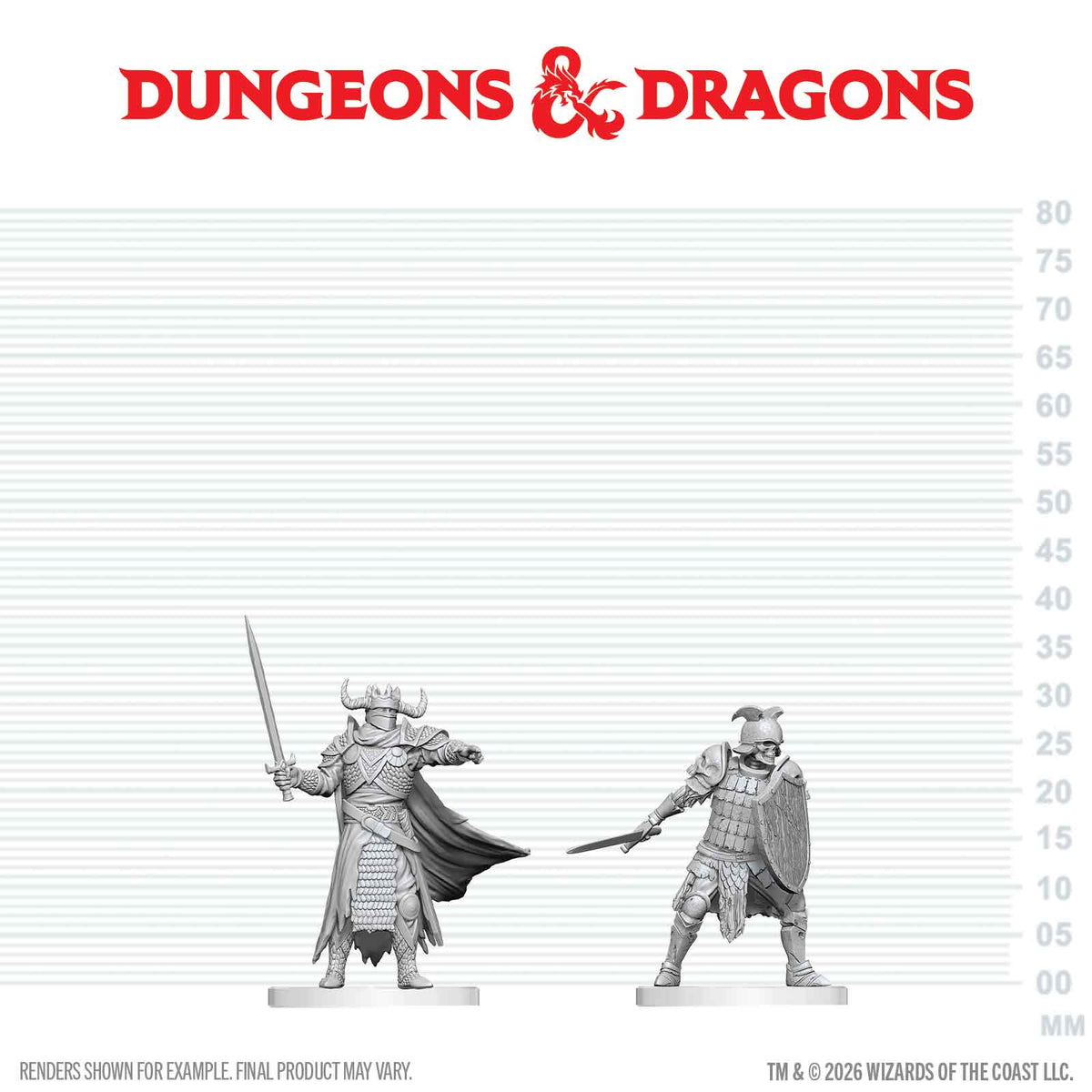 D&D Nolzur's Marvelous Unpainted Miniatures: Death Knight & Death Knight Aspirant