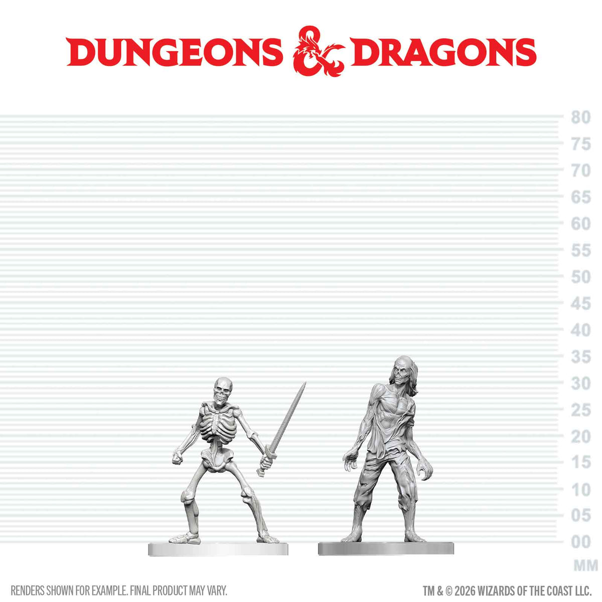D&D Nolzur's Marvelous Unpainted Miniatures: Zombie & Skeleton