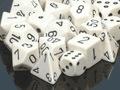 Dice Polyhedral: Opaque: White/Black